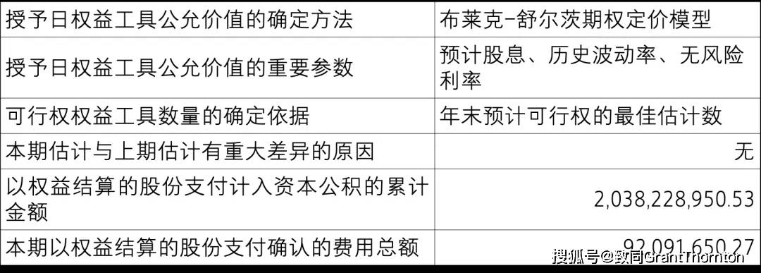 【致同研究之年报分析】股份支付准则应用披露示例(2):以权益结算的股份支付披露示例——股票期权